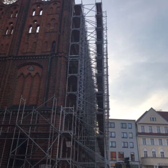 Rathaus Stralsund Fassadengerüst